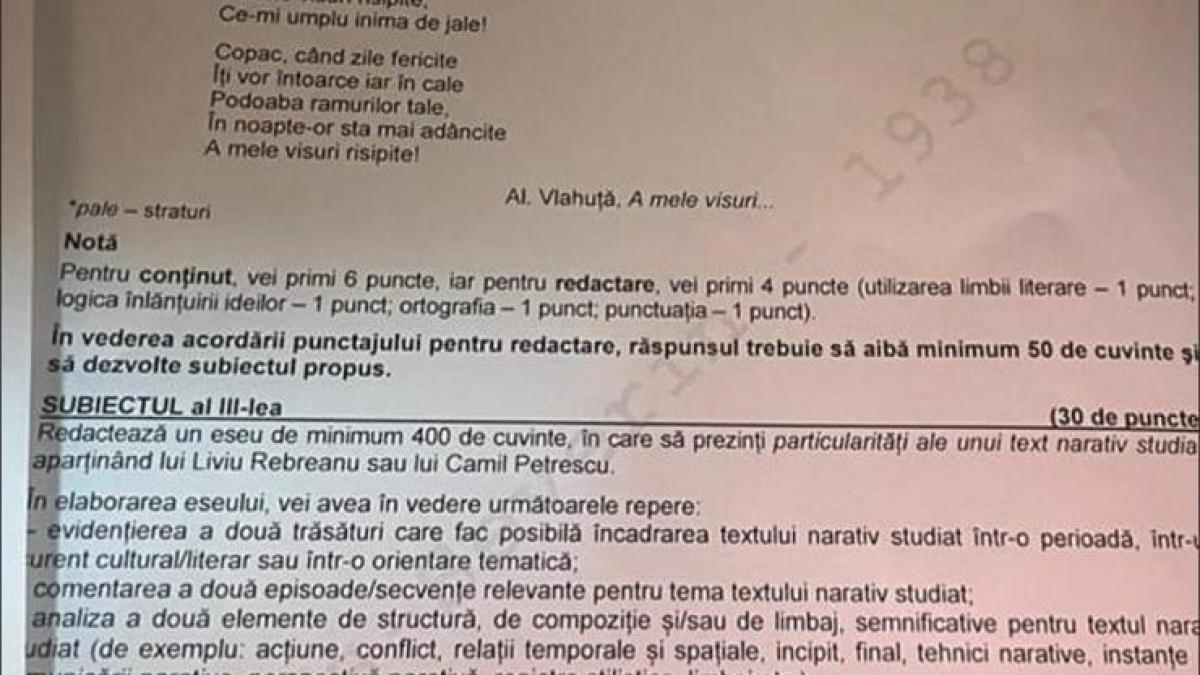 Video subiectele la limba rom n de la bacalaureat 2023 au fost