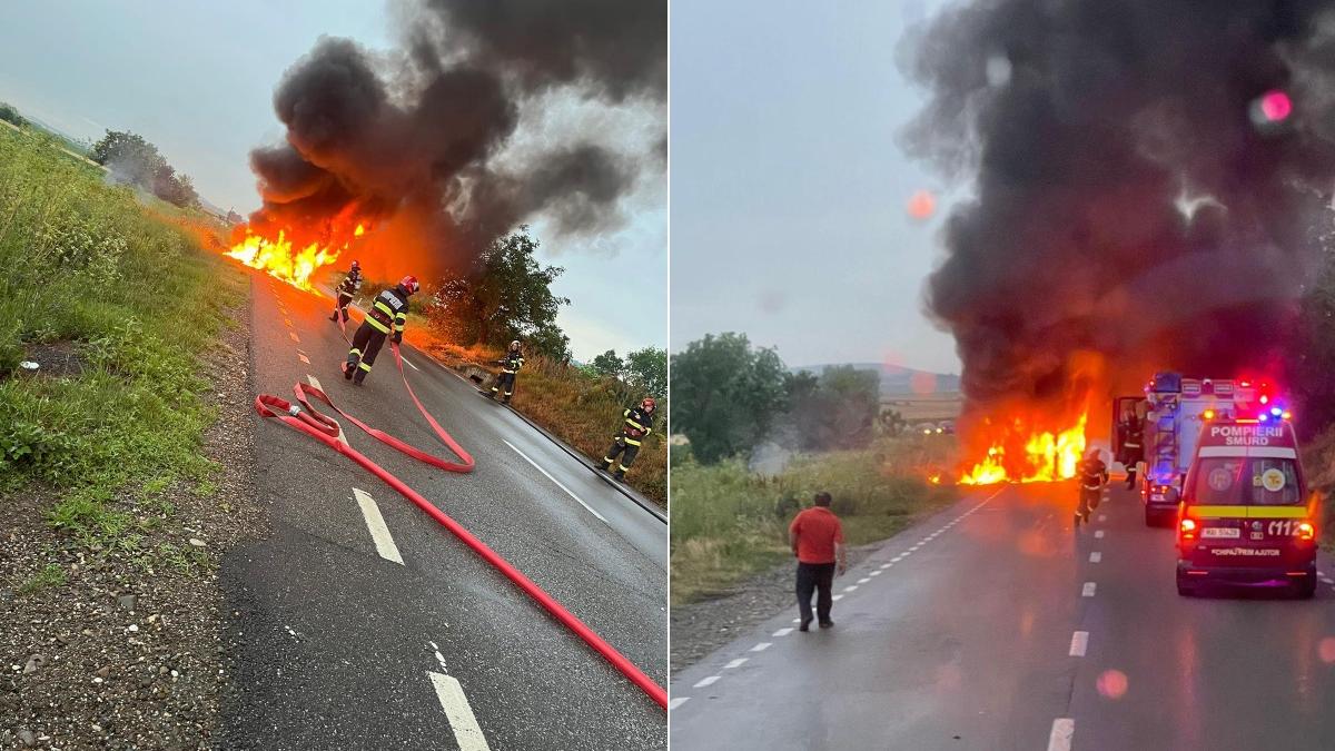 autobuz plin pasageri a luat foc dulcesti neamt de la ce a pornit incendiul