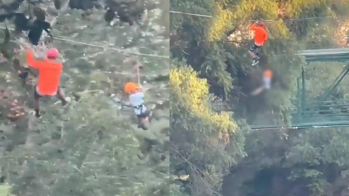 patanie baietel 6 ani cazut 12 metri tiroliana parc mexic