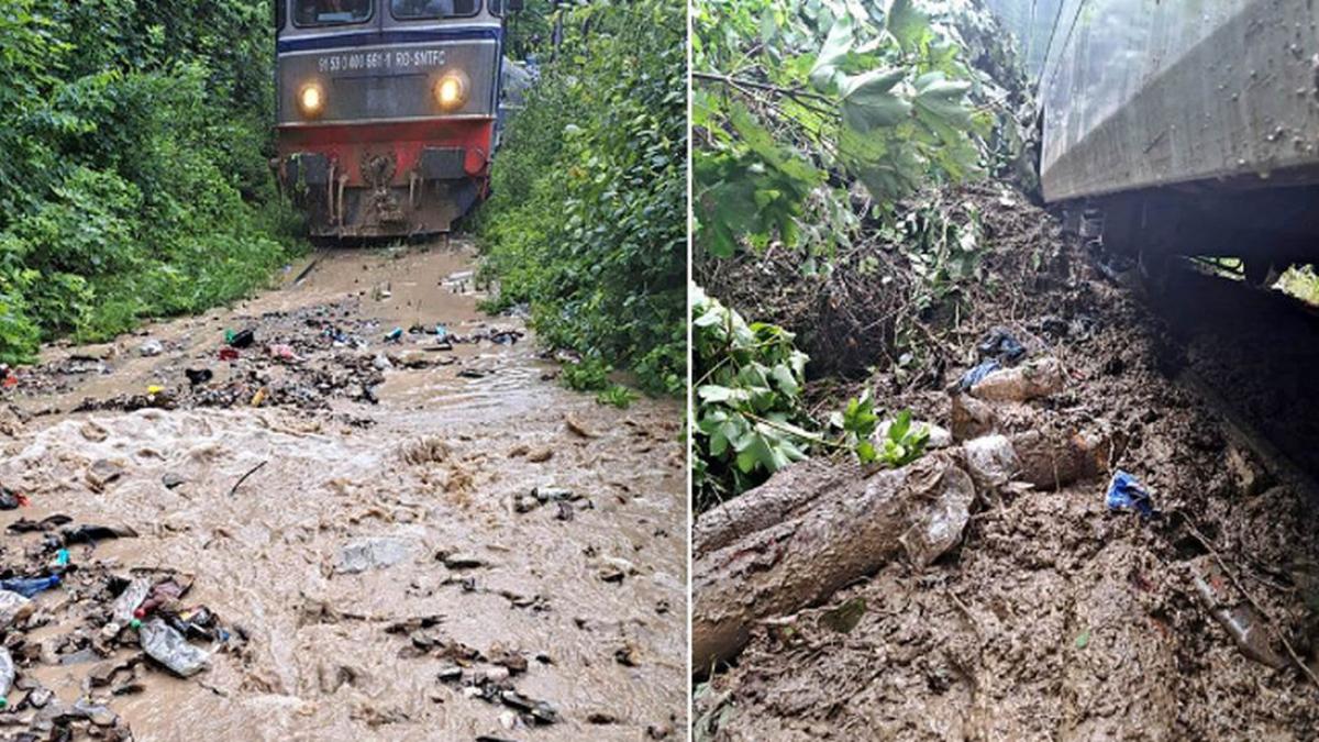 trenuri blocate inundatii suceava