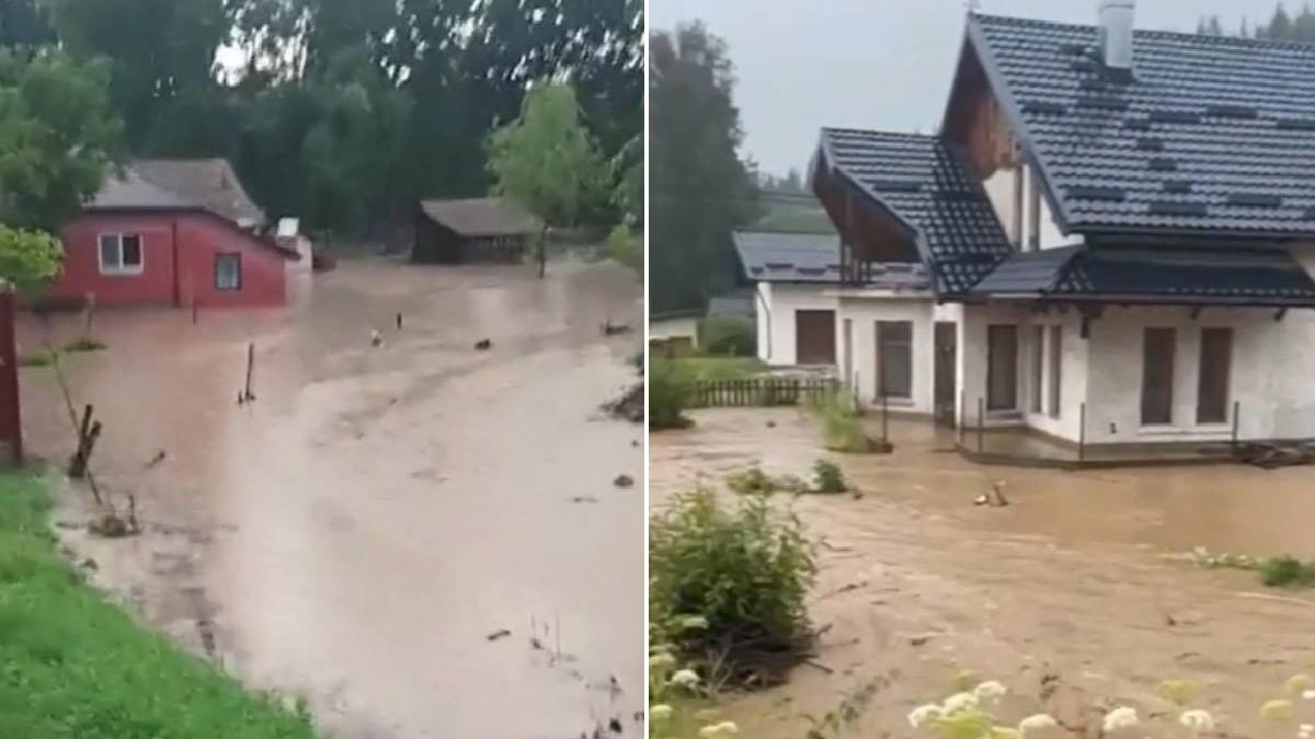 imagini dezastru gospodarii case drumuri distruse inundatii