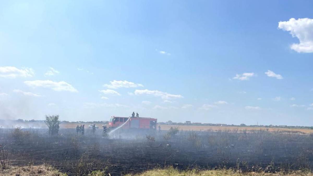 incendiu vegetatie bucuresti sectorul 5