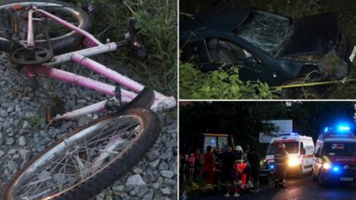 doua fetite spulberate cu masina de o soferita in timp ce se plimbau cu bicicletele bistrita