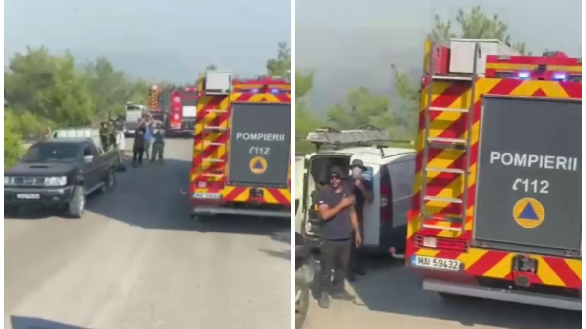pompieri romania grecia incendii insula rodos
