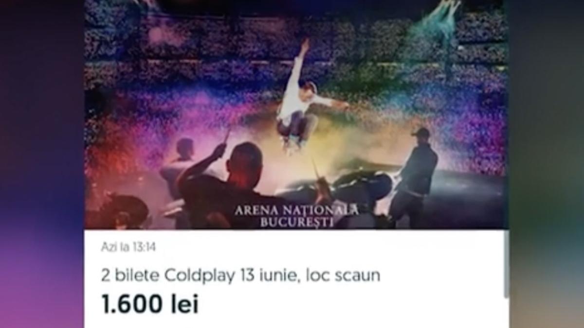 avertisment bilete coldplay bucuresti revandute internet false