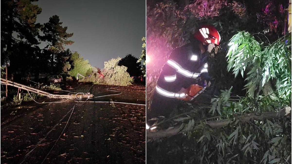 fenomene meteo produs pagube romania strazi inundate copaci cazuti stalpi electricitate vant