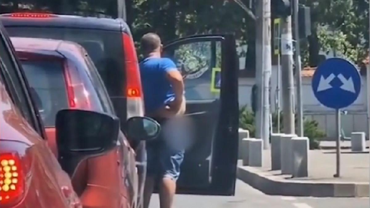 barbat masina si a facut nevoile fata palatului cotroceni politia il cauta