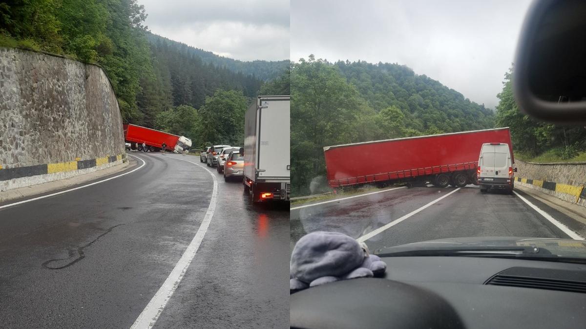 trafic blocat dn1 azuga predeal tir iesit drum