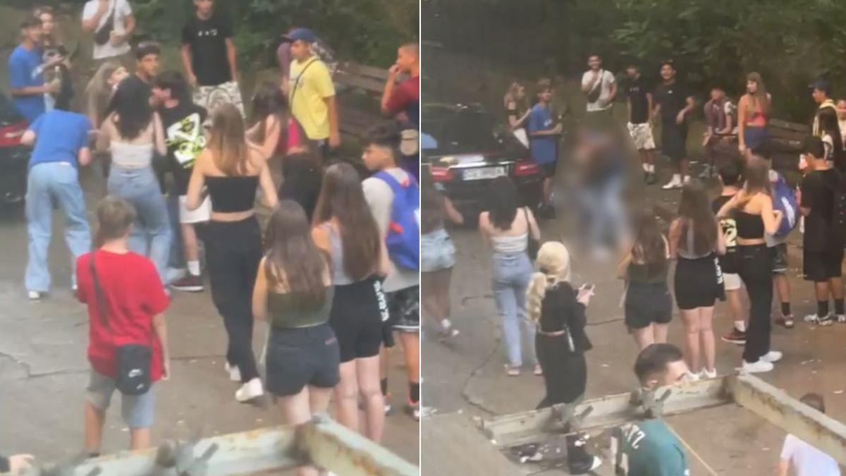 copii resita duel doua eleve vecini filmat telefoane geamuri