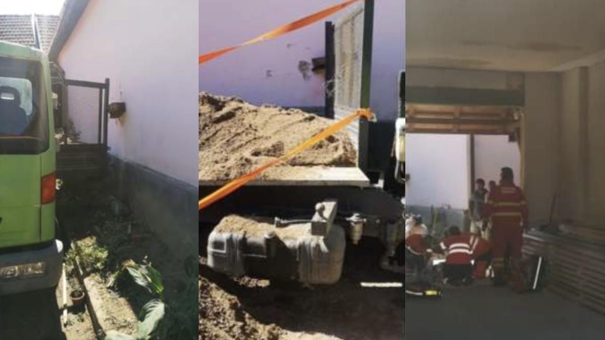 un barbat a murit strivit basculanta perete casa gradinari bihor