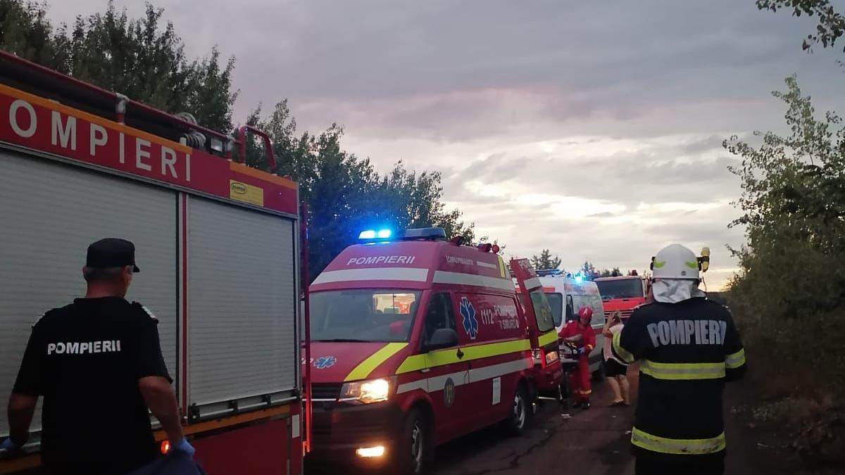 accident sosea vrancea masina rasturnata