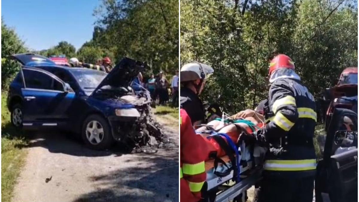 patru tineri au fost raniti intr un accident produs pe un drum judetean din bistrita nasaud