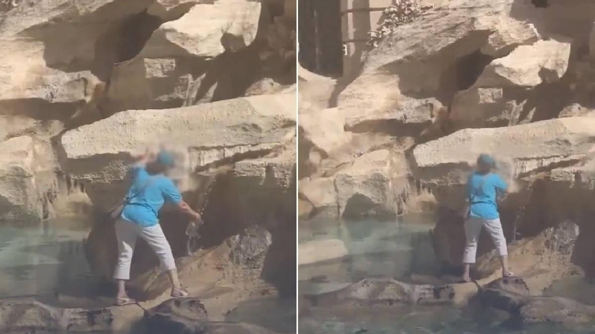 gest infuriat italieni femeie urca celebra fontana di trevi roma