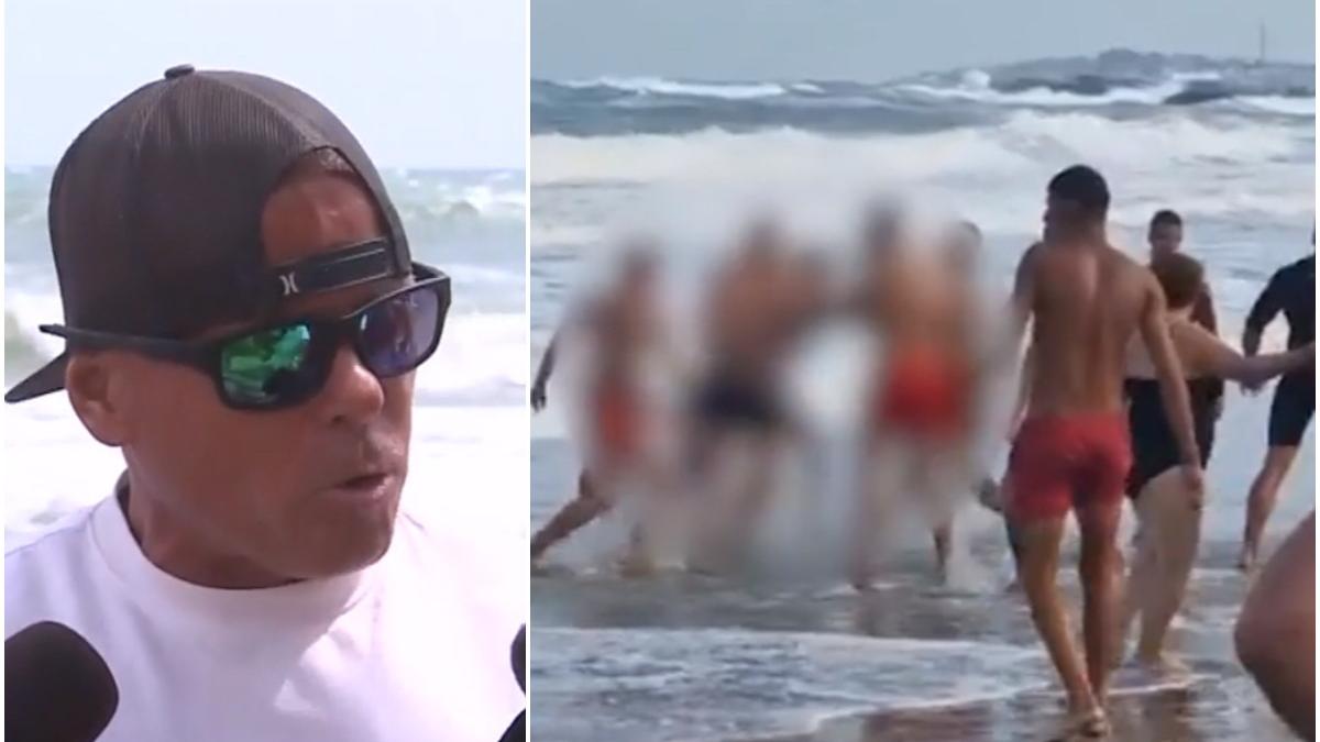 salvamari batuti de turisti plaja eforie nord litoral romania