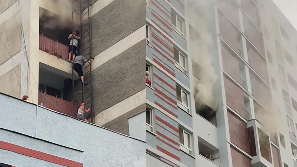 incendiu violent hotel mures baile felix turisti scapat flacari scara exterioara cladire