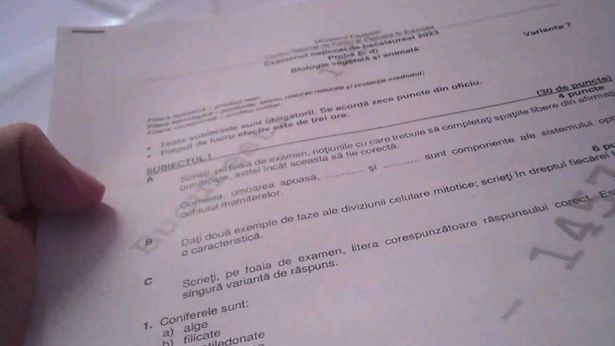 subiecte biologie bacalaureat 2023 sesiune toamna publicate