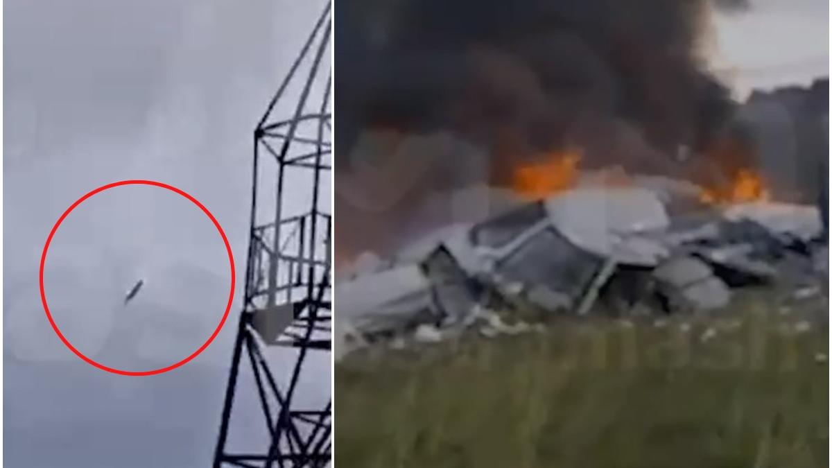 primele imagini cu prabusirea avionului in care a murit evgheni prigojin