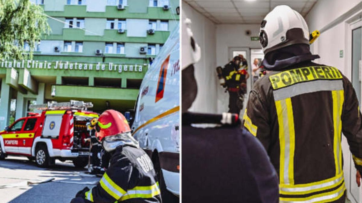 incendiu spital timisoara pompieri pacienti