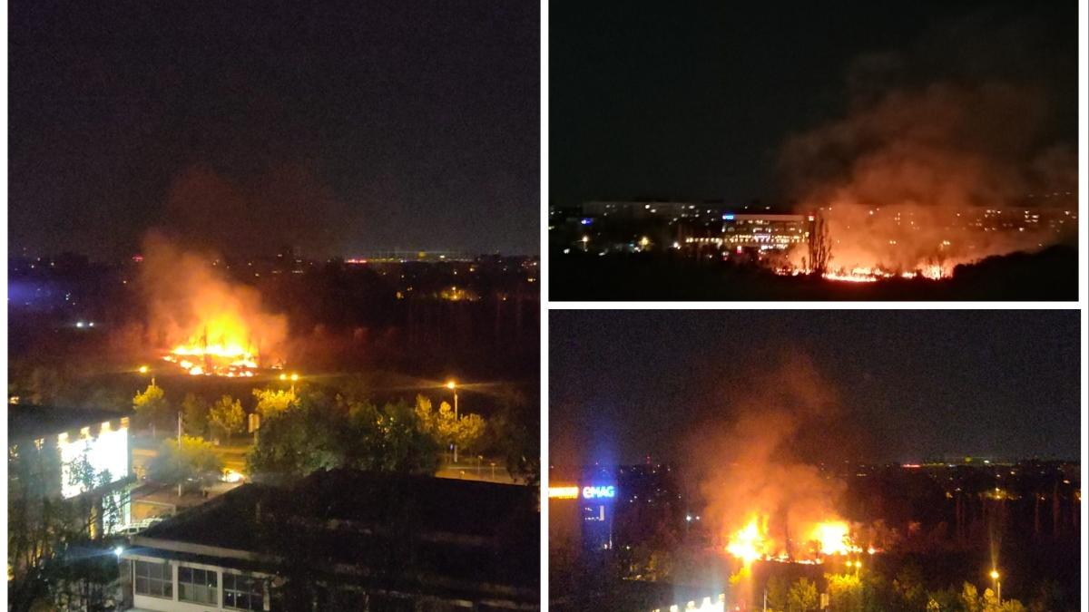 incendiu parcul ior bucuresti