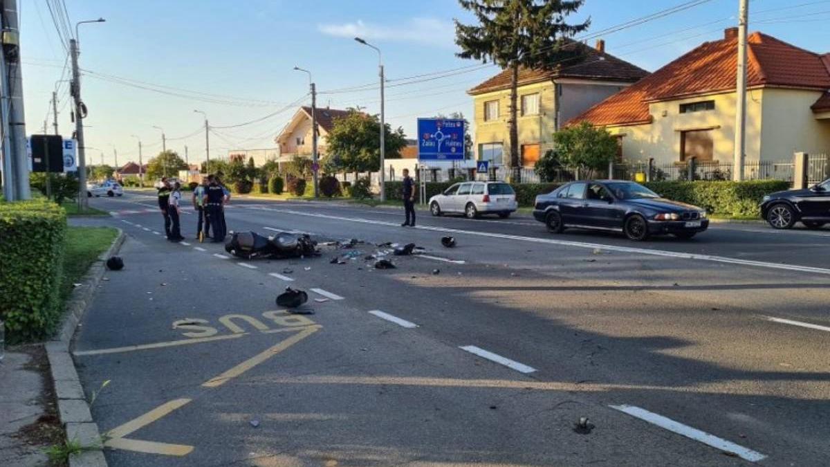 motociclist 20 ani prietena 18 ani accident satu mare sofer recsac droguri