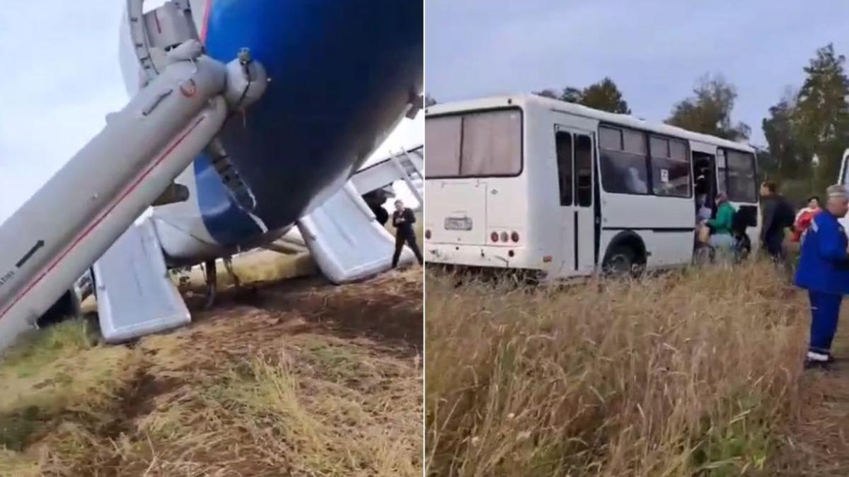 avion 167 oameni bord aterizare de urgenta camp rusia