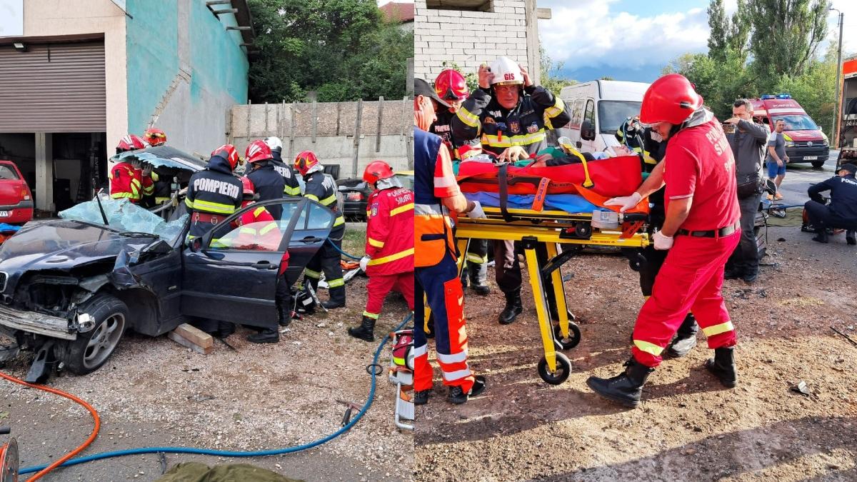 doi barbati raniti masina locit cinci masini parcate hunedoara victime descarcerate