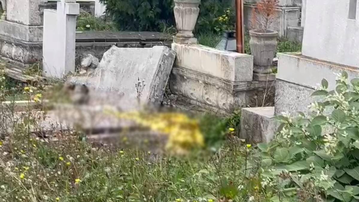 femeie moarta cruce cazut cimitir cluj