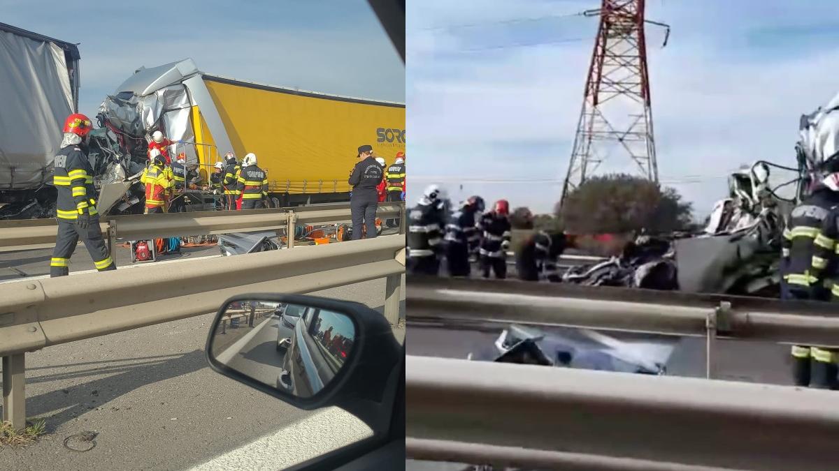 cinci oameni munca pierdut viata accident autostrada a1 sofer tir orbir soare