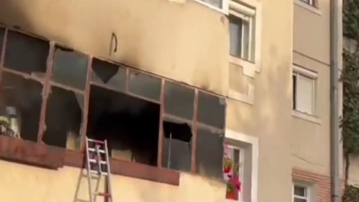 sibiu explozie bloc parter incendiu