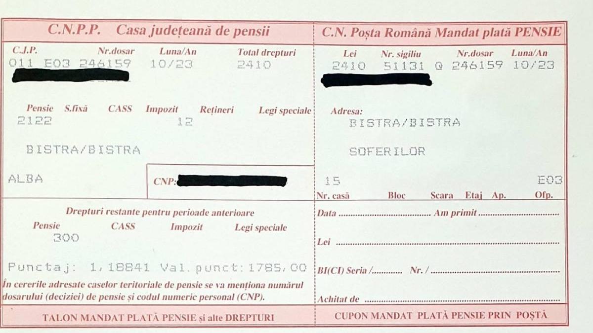 pensionari romani venituri 3000 lei tiparite tichete ajutoare