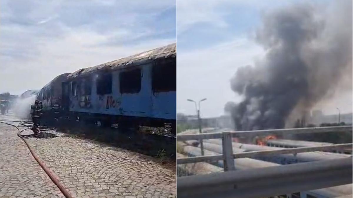 incendiu podului basarab bucuresti vagoane