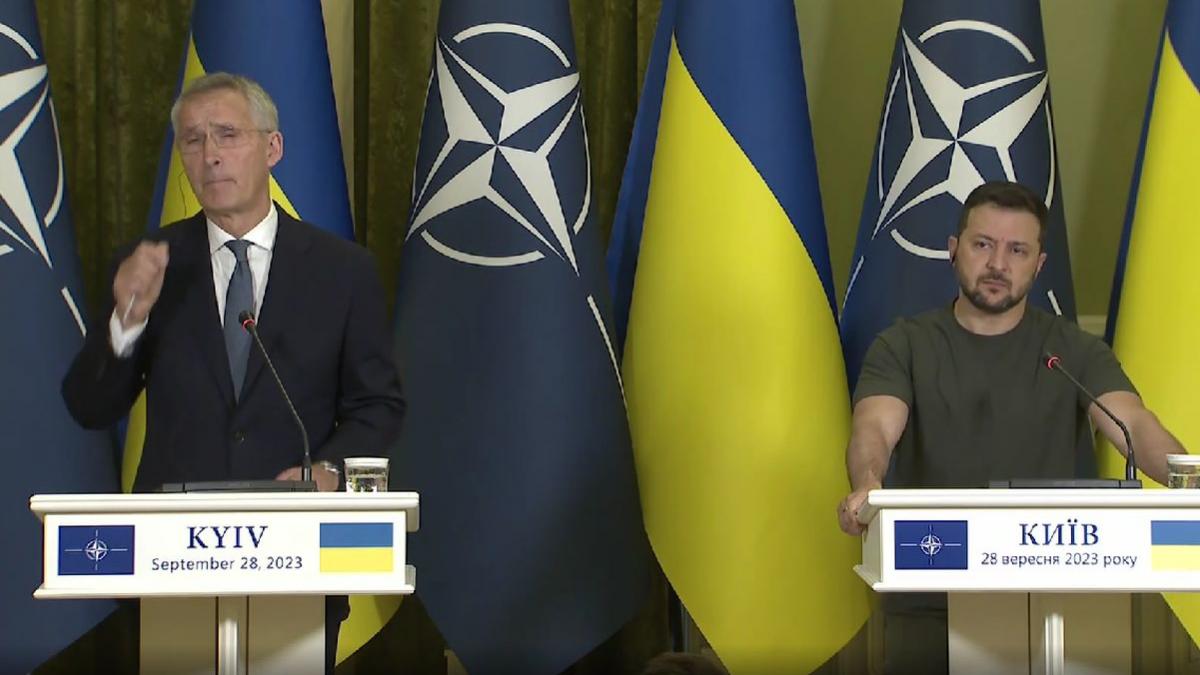 secretar general nato jens stoltenberg vizita surpriza ucrania conferinta de presa zelenski