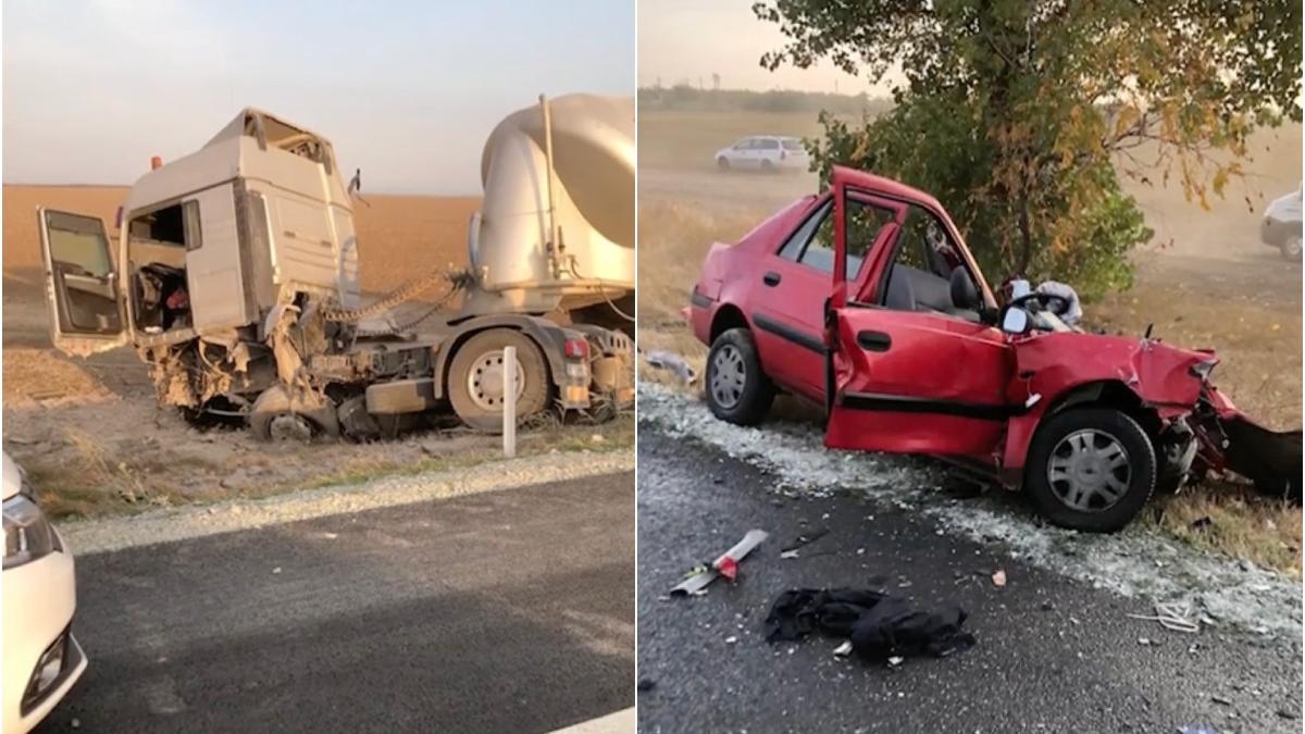 accident grav doua camioane masina ciocarlia