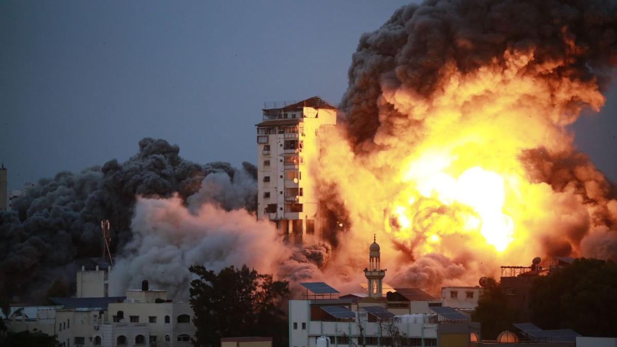 bloc turn fasia gaza pus la pamant rachete avioane vanatoare israeliene