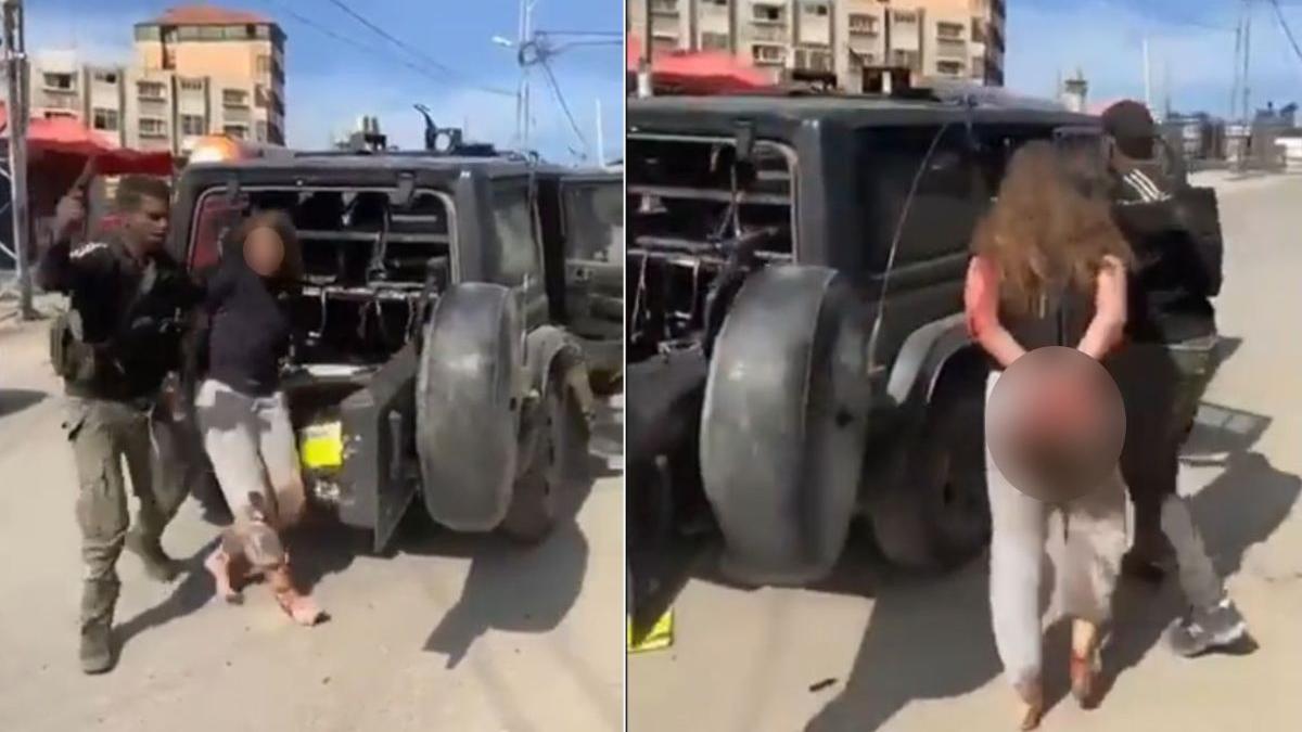 politista israel capturata teroristi hamas plimbata strazi gaza