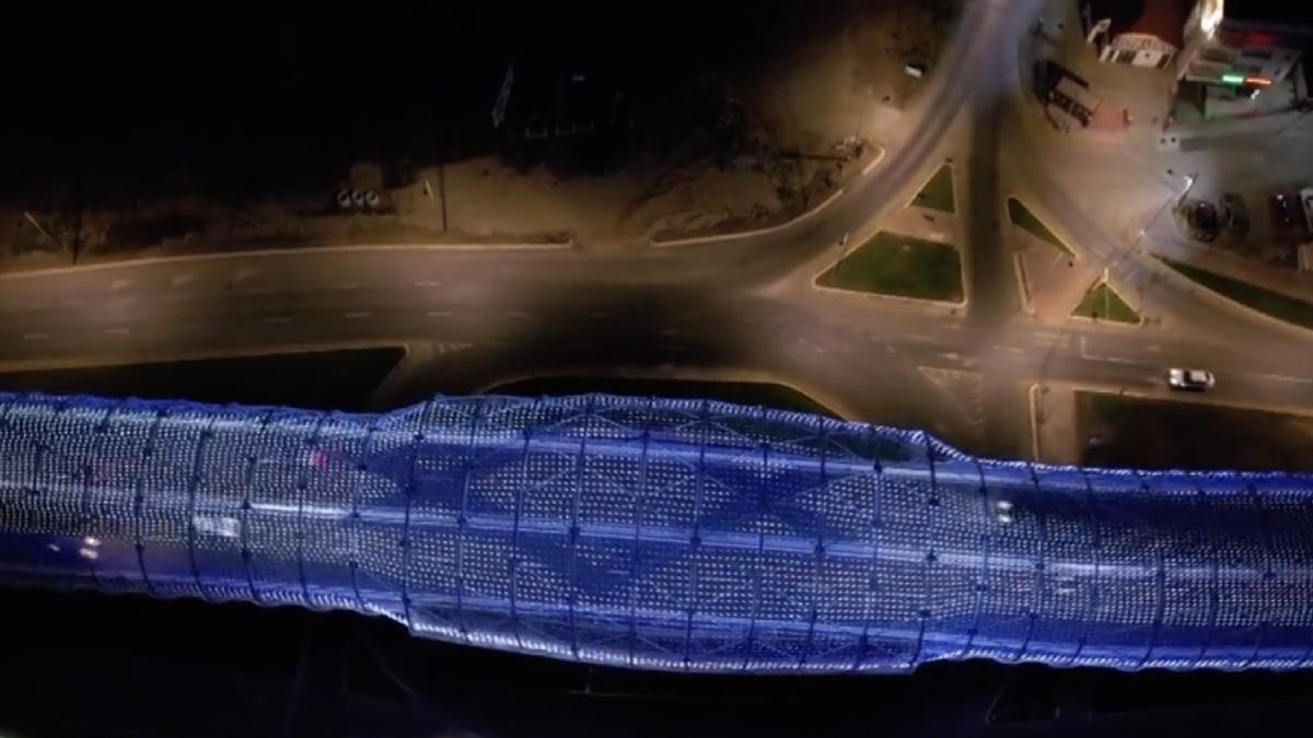 pod pallady bucuresti luminat culori steag israel