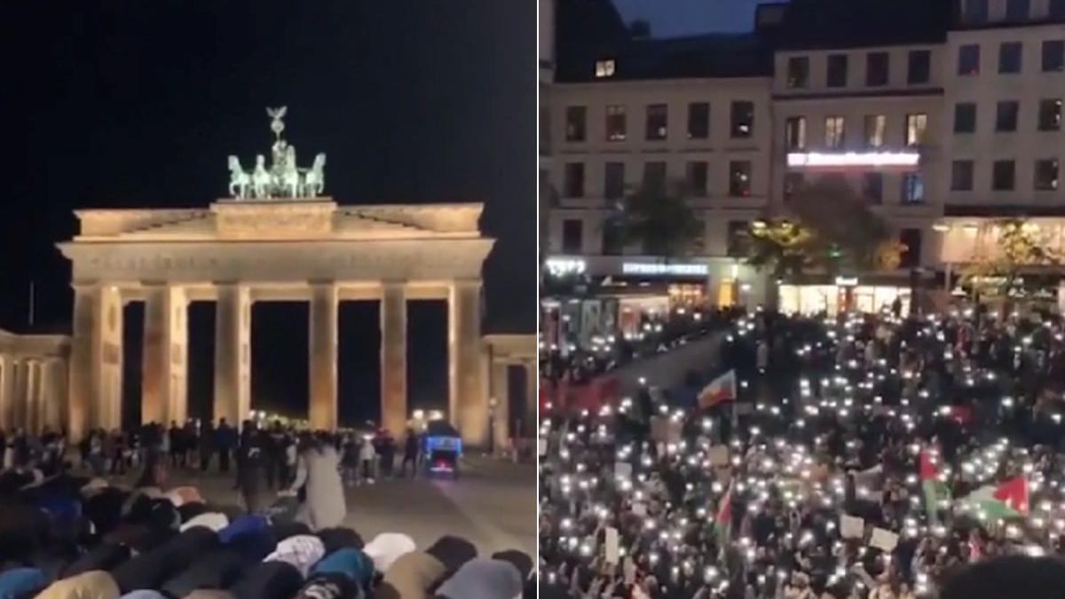 manifestatii pro palestina europa rugaciuni poarta brandenburg politia londra