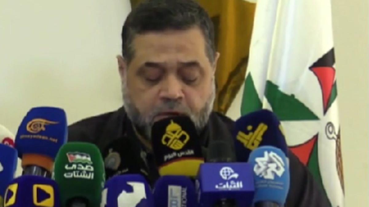 grupare terorist gaza bombardat israel lider conferinta presa la beirut