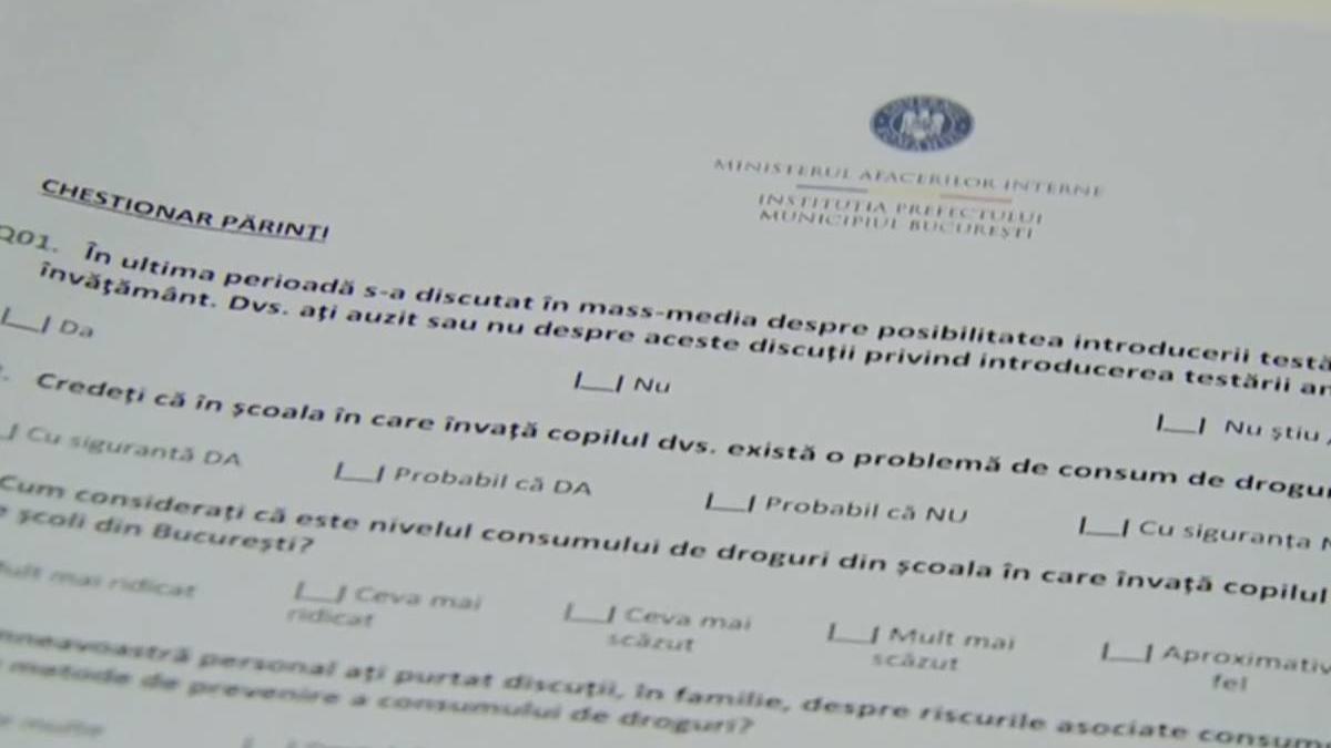 chestionar parinti elevi consum droguri scoala