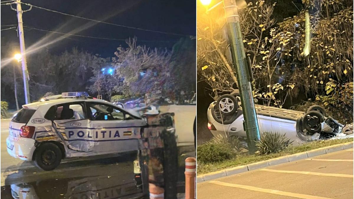 accident mamaia masina politie urmarire sofer viteza uriasa