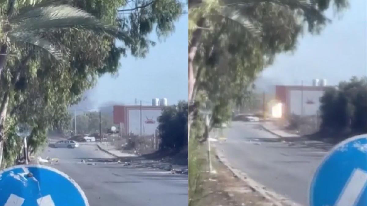 tanc israelian trage in plin tun autoturism mica distanta drum gaza city