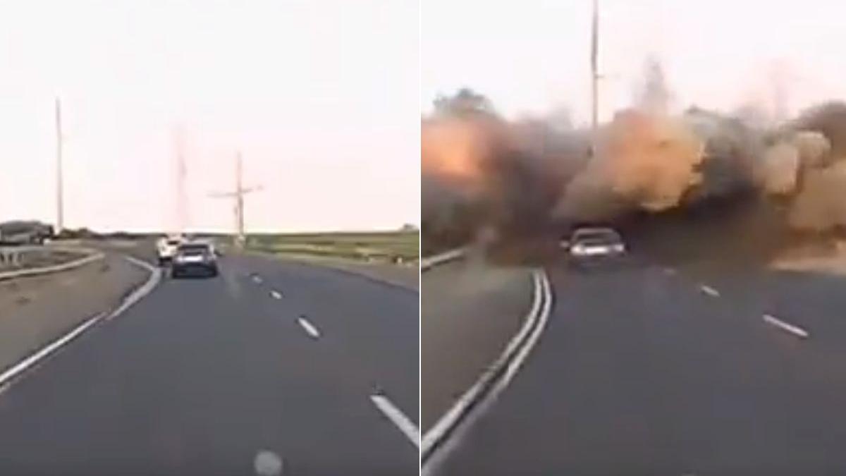 racheta gaza cazut patru masini autostrada 4 israel