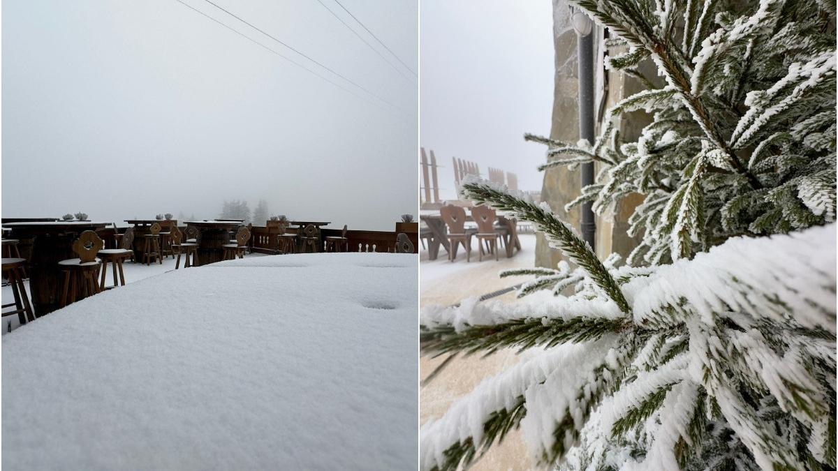 ninsoare munte poiana brasov varful postavaru