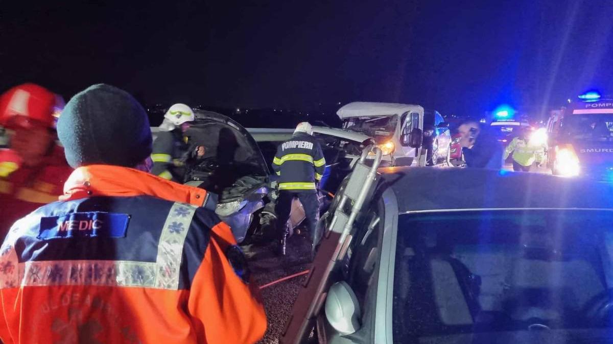 accident a1 cisnadie masini activat plan rosu interventie