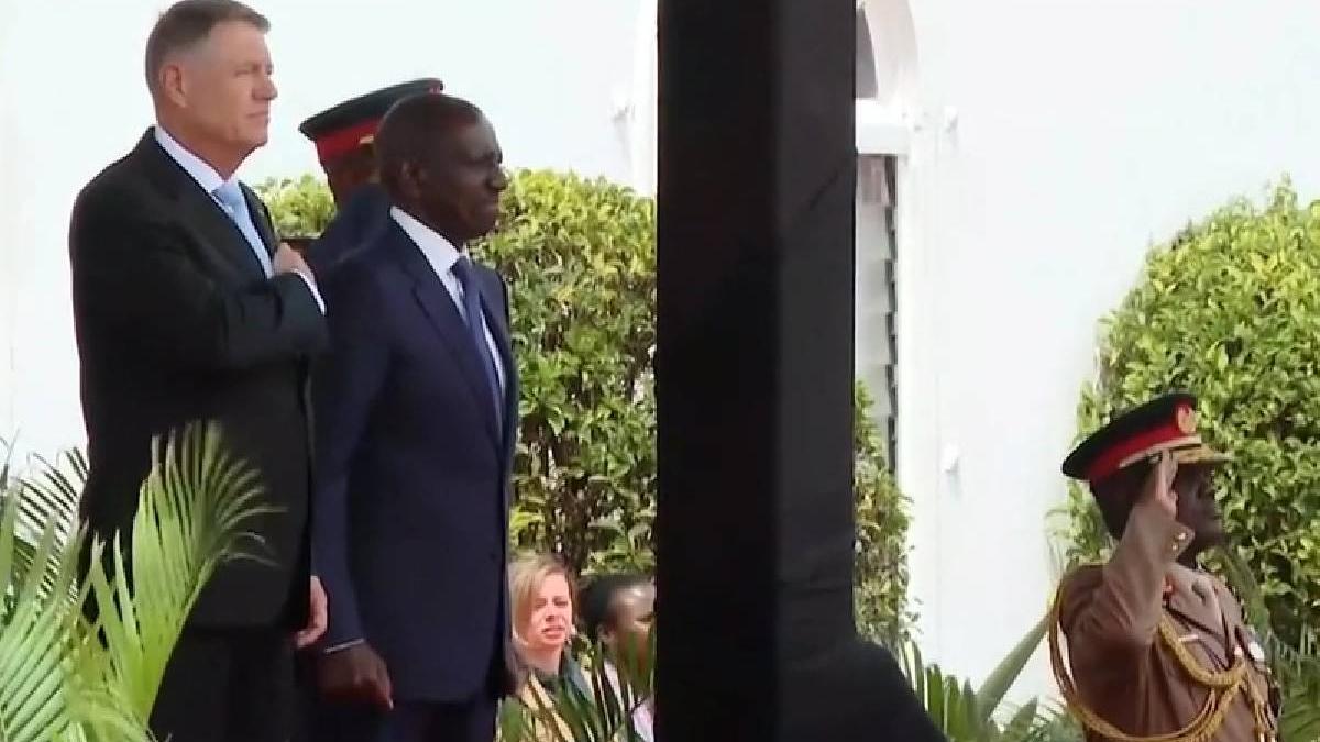 imnul romaniei cantat kenya vizita klaus iohannis