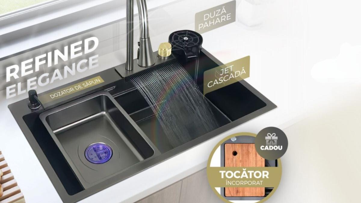 chiuveta bucatarie cu spalator pahare