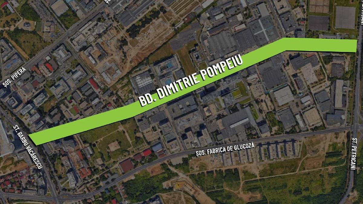 bulevard dimitrie pompeiu doua benzi sens anunt primar nicusor dan