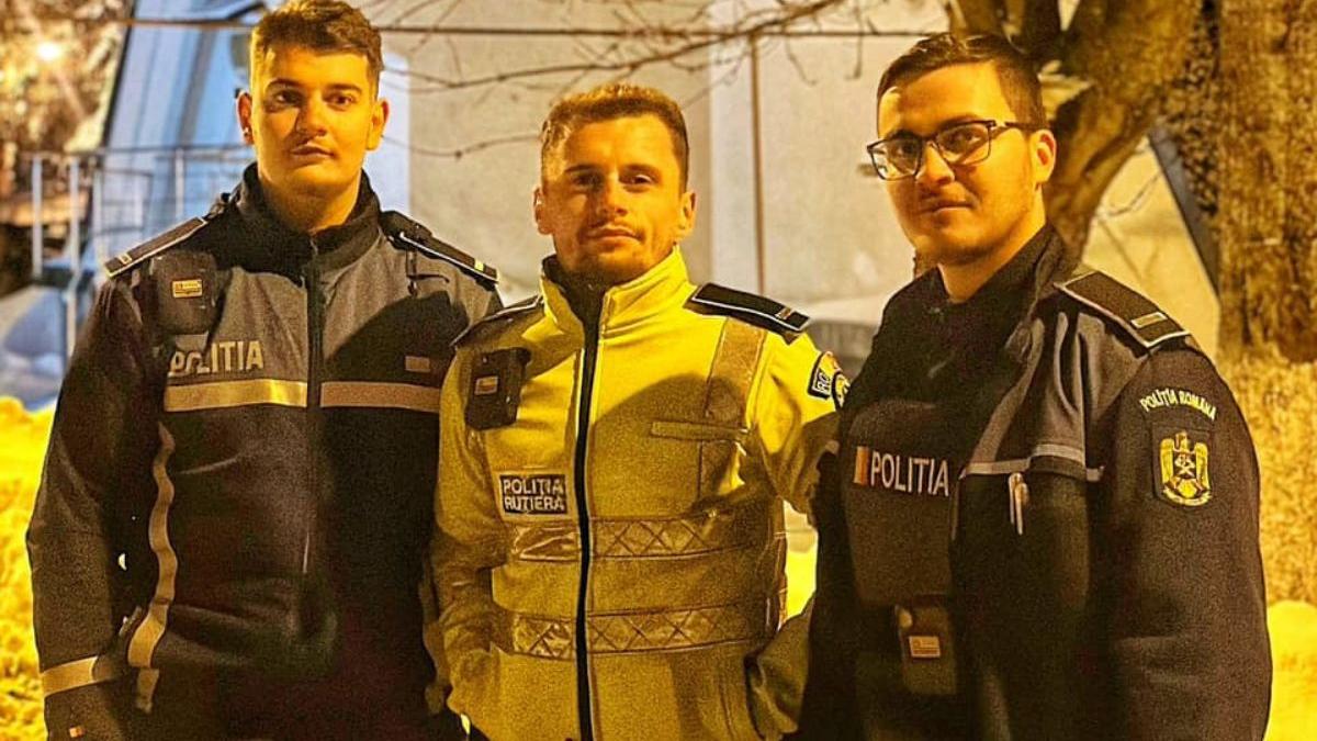 ei sunt cei trei politisti salvatori familie bebelusi caini casa flacari predeal