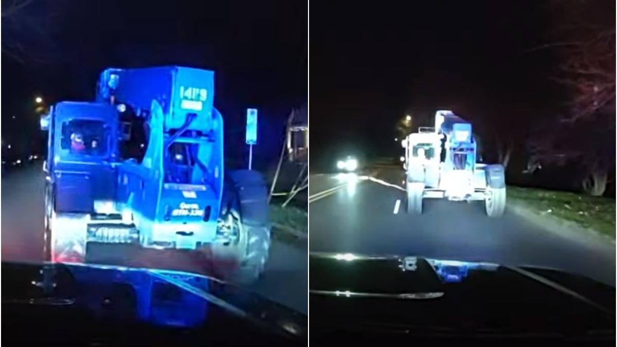 un minor a furat stivuitor urmarire politie