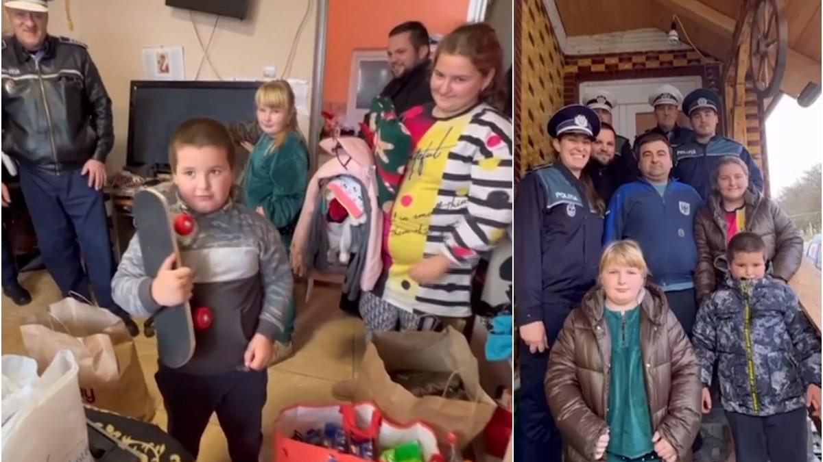 politisti daruri mos nicolae copii orfani mama maramures